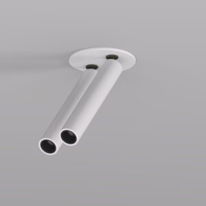 DK2518-WB Поворотный встраиваемый светильник SPACE со светодиодом H138mm d23mm 220V 2*8W 38° 4000К IP20 белый/черный алюминий