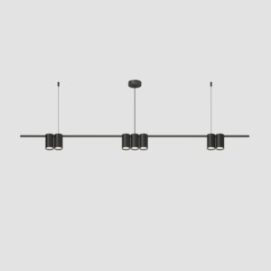 DK4063-BK Подвесной светильник ORBIT, IP20, 7xGU10 LED до 15 Вт, черный матовый, алюминий