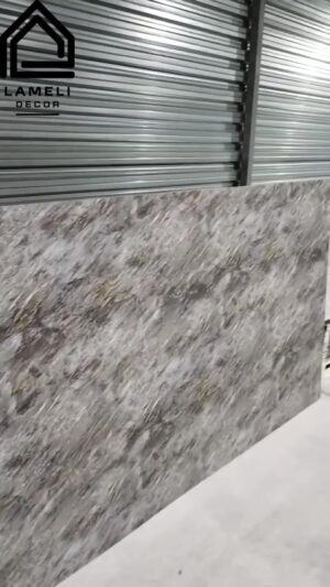 Гибкий мрамор SPC LameliDecor антивандальная фактурная полуматовая серая SPCM0177 3 мм