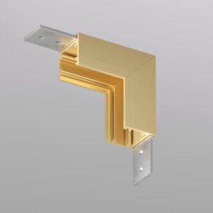 TR5732-SB Угловой элемент для трека SHINE BASE 90° стена-потолок, сатинированная латунь, алюминий